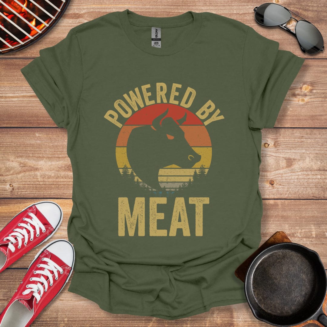 Powered By Meat Bull Shirt