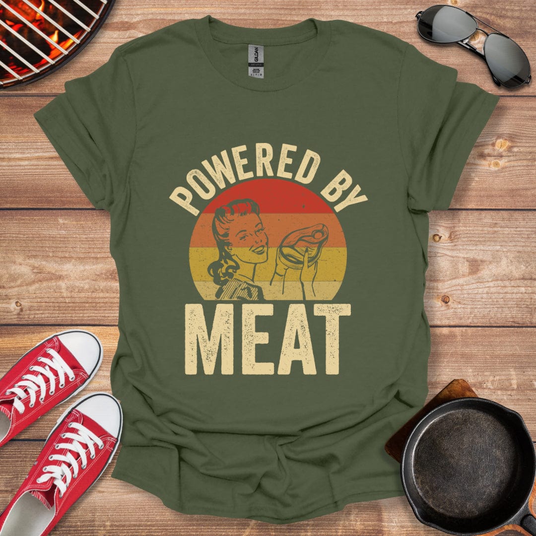 Powered By Meat Woman Shirt